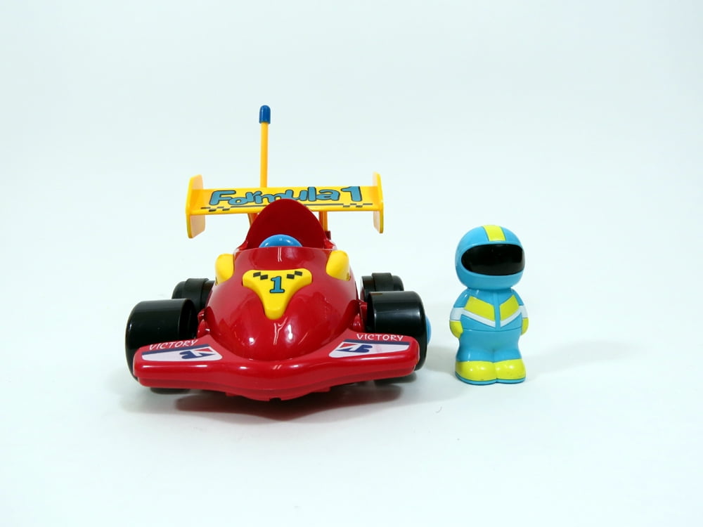 RC Cartoon Formula F1 Race Car Toy 2CH Remote Control Steering Wheel Red 