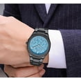 thumbnail image 6 of Men's Business Fashion White/Blue/Black Dial Quartz Watches, Luxury Mens Black Wrist Watch, 6 of 6