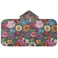 thumbnail image 5 of Yayeee Kids Hooded Towel with Hand Pockets Beach Soft Absorbent Bath Wrap 50 x 23.5 inch, Vibrant Flowers Pattern, 5 of 5