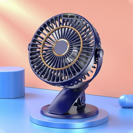 

Clip On Fan 5 Speeds Small USB Fan With Strong Airflow Clip & Desk Fan With Digital Display - Ultra Quiet For Office Bedroom School Stroller 1200MAH