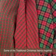 thumbnail image 5 of JCS Traditional Christmas Tartan 4 Homespun Cotton Fabric Sold by the Yard, 5 of 7