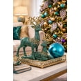 thumbnail image 2 of Mirrored Disco Ball Christmas Ornament - 8" (200mm) - Peacock Blue, 2 of 2