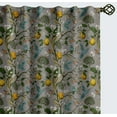 thumbnail image 2 of Vargottam 84 Inch Rod Pocket/Back Tab Cotton Curtains for Windows and Doors - Light Filtering Cotton Canvas - Light Filtering Drapes for Doors - Set of 2 Panels, 52"x84" - Bird Design (Gray), 2 of 8