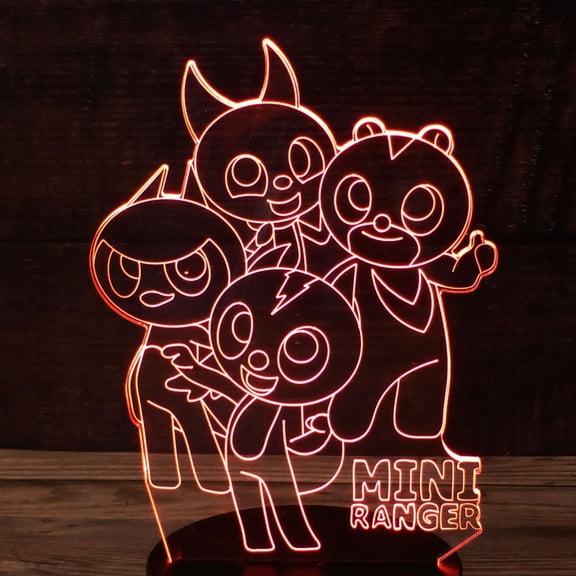 MiniForce Rangers 3D Acrylic for LED Lamp Base (Acrylic Only. Base Not Included)