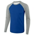 thumbnail image 4 of Afdoent Mens Long Sleeve T-Shirt Casual Color Block Crew Neck T Shirt Comfortable Loose Fit Tee For Fall For Everyday Wear, 4 of 4
