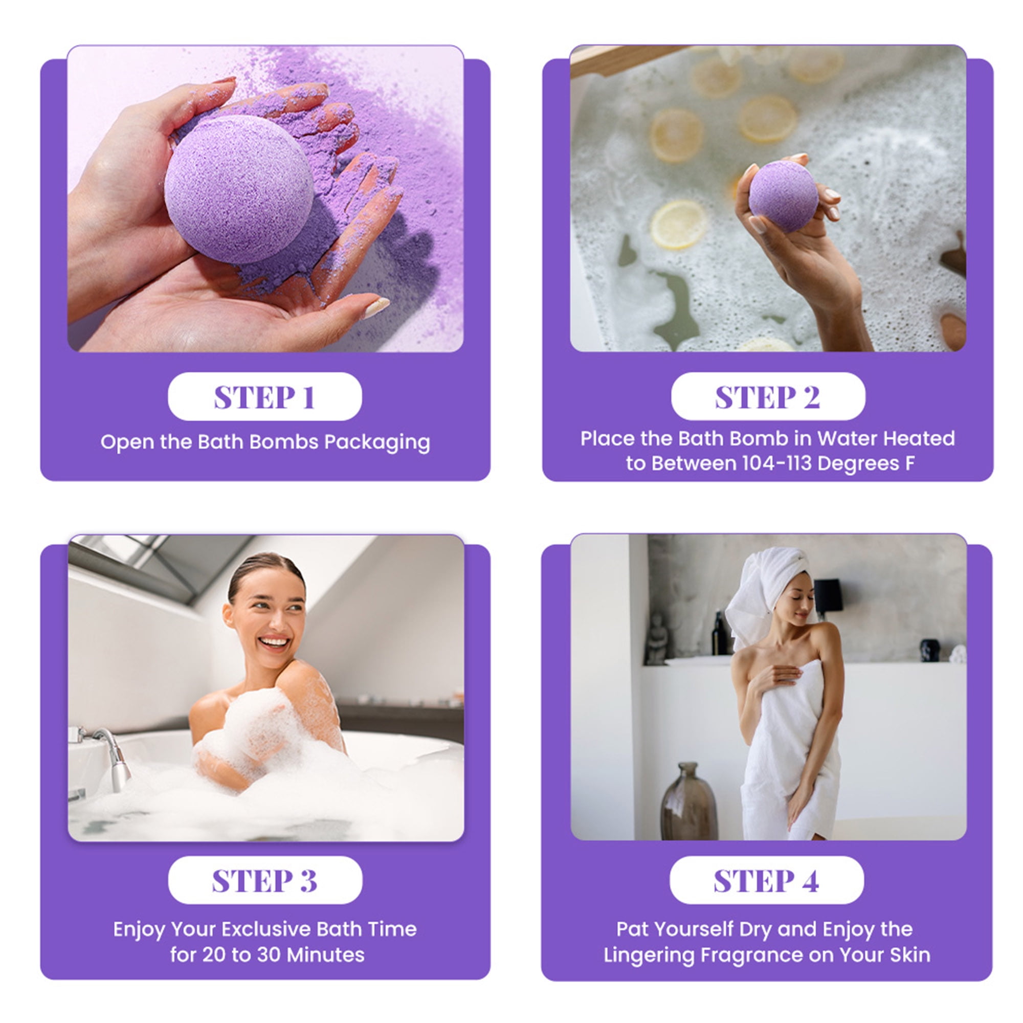 Body & Earth Lavender Bath Bombs Gift Set, 10 Count photo 5
