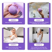 Bath Bombs Gift Set for Women Relaxing - 10 x 3.5oz Lavender Scent Fizzies Bath Set Essential Oils, Handmade Birthday Gifts for Her