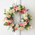 thumbnail image 3 of Spring Wreath for Front Door 24 Inch Large Outdoor Artificial Boxwood Wreath with Metal Frame All Season Hanging Decor for Patio Wall Fireplace Garden Wedding, 3 of 6