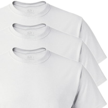 Fruit of the Loom Men,s Crew T-Shirts, White, 3 Pack, X-Large