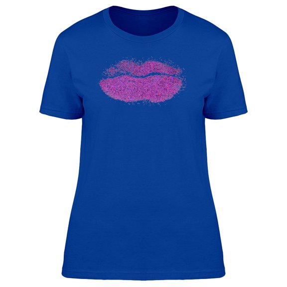 Lips Of Purple Glitter Tee Women's -Image by Shutterstock