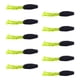thumbnail image 1 of 10 señuelos de pesca blandos Crappie Swimbaits, prácticos señuelos de gusano de dos colores verde y negro, 1 of 9