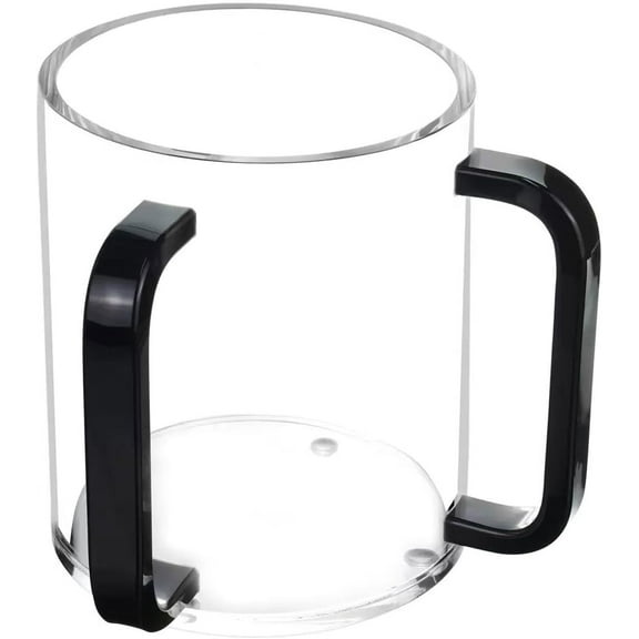 Bohorizon Hand Washing Cup with Dual Handles, 5" Acrylic Wash Cup for Ritual (Black)