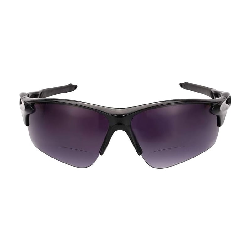 "The Allstars" 3 Pair Assortment of Bifocal Sport Wrap Reading Sunglasses for Men and Women - Black/Black - 1.50
