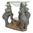 thumbnail image 4 of Ebros Trio Elephants Oil Warmer Statue Wax Tart Burner Aroma Diffuser Figurine, 4 of 10