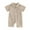 Khaki, variant on Baby Boy Bubble Romper Newborn Infant Baby Girls Summer Short Sleeve Romper Soft Breathable Jumpsuit with Bow Tie Toddler Romper Green 0 Months-3 Months