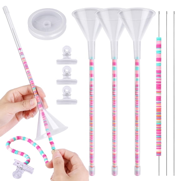 Kit de fabricación de pulseras con forma de embudo, paquete de 3 unidades con cuentas de arcilla