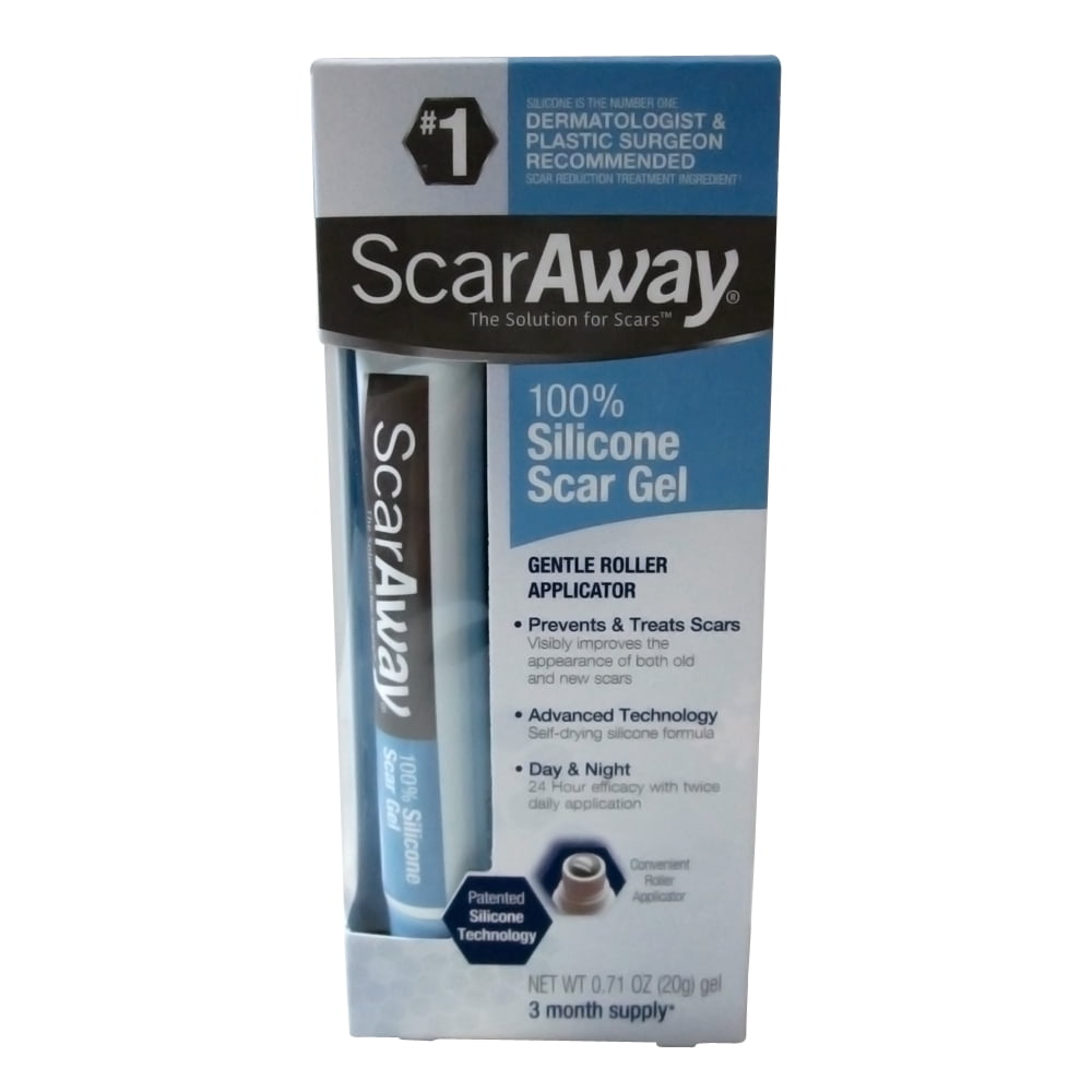 Scaraway 100 Silicone Scar Gel, Gentle Roller Applicator For Scars