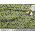 thumbnail image 3 of Soimoi Green Cotton Duck Fabric Cat Animal Printed Craft Fabric by the Yard 42 Inch Wide, 3 of 3