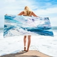 thumbnail image 5 of Clearance!XEOVHV Oversized Beach Towel - 30 x 60 Inch Extra Large Pool Towel, Soft Absorbent Fluffy Jacquard Beach Towel, Plush Cotton Bath Towels, Thick Swim Towel for Kids/Children/Adults on Clearan, 5 of 9