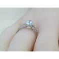 thumbnail image 5 of 1.29 Cts Natural Aquamarine and Diamond 14K White Gold Woman Wedding Ring, 5 of 5