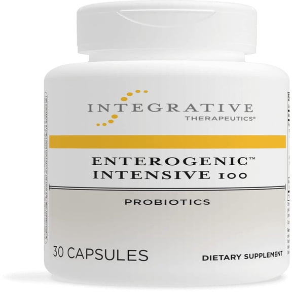 Integrative Therapeutics Enterogenic Intensive 100 - Probiotic Supplement for Digestive Wellness* - GI Tract & Gut Health Support* - Gluten-Free - 30 Capsules (30 Servings)