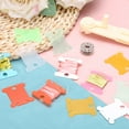 thumbnail image 6 of Uxcell Plastic Floss Bobbins Thread Cards Cross DIY Sewing Red 150 Pack, 6 of 7