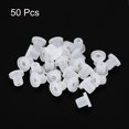 thumbnail image 3 of 50Pcs T Shape Conical Rubber Grommet Mount Dia 4mm ID 1.5mm H 3.5mm Transparent Seal Protection Grommets Cable Pipe, 3 of 5