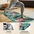 thumbnail image 4 of Doberman Dog Pattern with Pioneer Flower Hot Yoga Mat Towel Non Slip for Hot Yoga - Quick-Drying Yoga Mat Cover with 4 Corner Pockets with Travel Bag - Hot Yoga Towel Non Slip 74"x26", 4 of 6