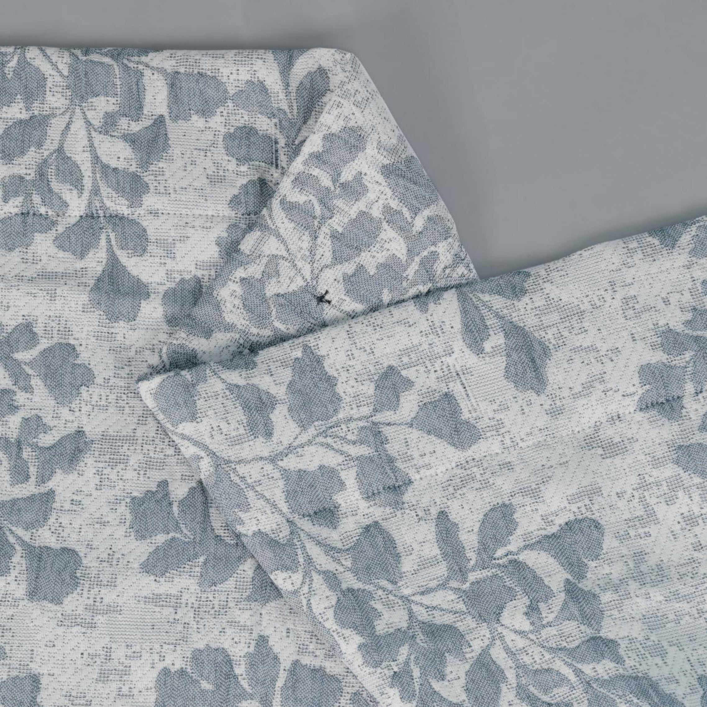 Dainty Home Heather Woven Leaf Jacquard Shower Curtain, Soft Textured Polyester, 72 x 72 Inches