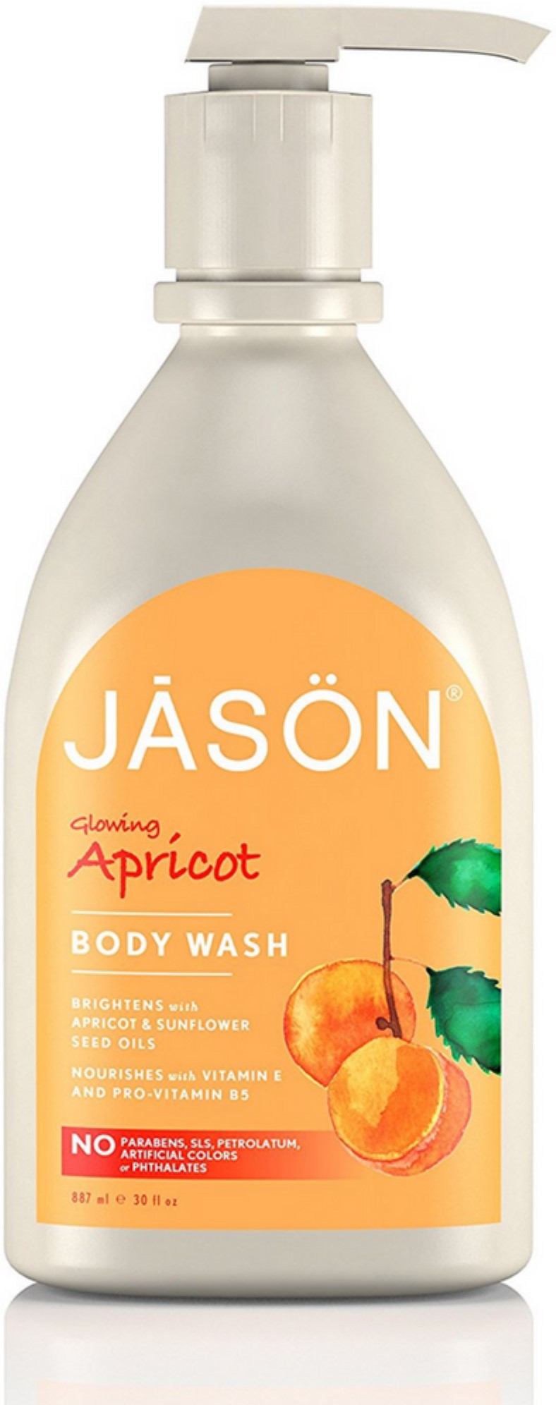 Jason Body Wash, Glowing Apricot 30 oz (Pack of 3)