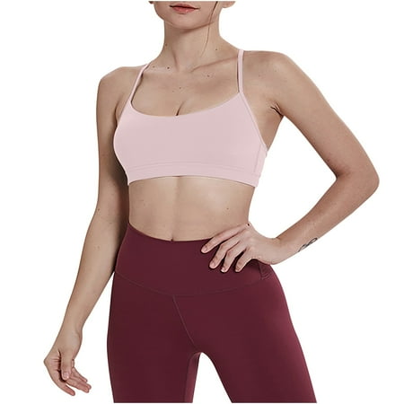 LLYWEY Wireless Bras Discounts Padded Bras Ladies T-Shirt Bra Style-1014 Women Padded Bra Feature Adult Female Bralette Sports Bras Pinks 38B
