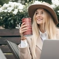 thumbnail image 5 of 20oz Coffee Tumblers Red Christmas Reindeer Pattern Stainless Steel Vacuum Insulated Travel Tumbler Coffee Cups Mug with Lid and Straw with Cleaning Brush for Cold & Hot Drinks, 5 of 5