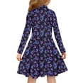 thumbnail image 3 of DISNIMO Purple Butterfly Dress for Girls 3-4 Years Girl Dress Long Sleeve Dresses Girl Collared Dress Kids Skater Dresses Girls Button Down Midi Dress Children Sundress Girls Dress Outfits Girls, 3 of 7