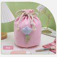 thumbnail image 2 of Bolso De Cosméticos Bolsas de cosméticos de pana Regalos de Navidad Bolsa de aseo de barril con cordón para viajes Sywqhk Cuidado Belleza, 2 of 6