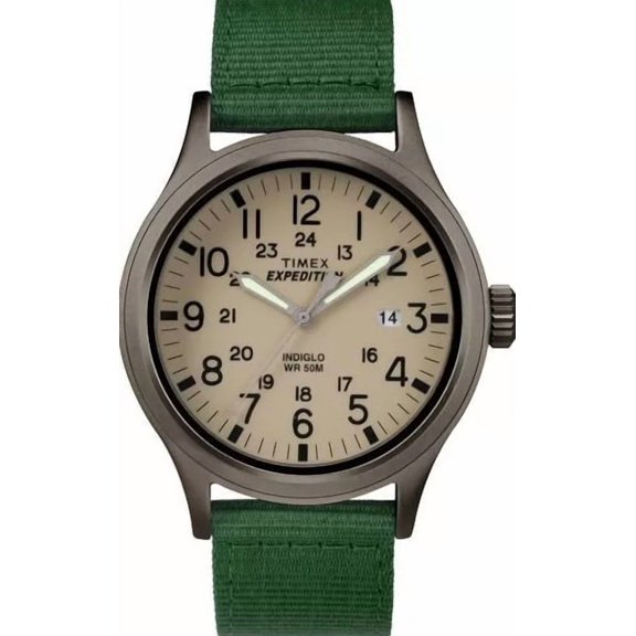Timex Expedition Scout Tan Dial/Green Strap Mens Watch