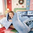 thumbnail image 4 of Manfei Winter Holiday 7-Piece Twin Bedding,Cartoon Xmas Christmas Tree Bedding Comforter Set,Navy Blue Reversible, 4 of 7