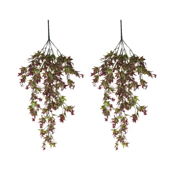 Plantas artificiales colgantes Toystoory 2 piezas 80 cm color rojo