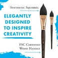 Princeton Brush Neptune Synthetic Squirrel Watercolor Brush, Oval Wash