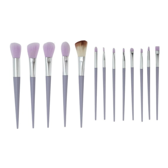 Unique Bargains 13 Pcs Lightweight Makeup Brush for Business Travel Purple Synthetic Fiber Hair Plastic Handle Aluminum Tube