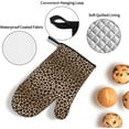 thumbnail image 3 of Leopard Oven Mitts and Pot Holders Sets 4 pcs, Kitchen Oven Gloves Heat Resistant BBQ Gloves Non Slip for Chef, Cooking, Baking, 3 of 6