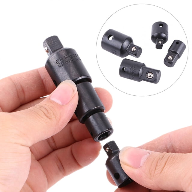 Juego de adaptadores y reductor de llave de tubo Ecomeon 4 piezas negro 1/2 3/8 1/4
