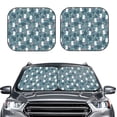thumbnail image 2 of Xecao Forest Rabbit for Foldable Car Sun Shades (2-Pack) offer sun protection with an easy-fold design for convenient windshield shading., 2 of 7