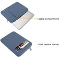 thumbnail image 4 of Mosiso Polyester Vertical Style Water Repellent Laptop Sleeve Case Bag Cover with Pocket for MacBook Air 15 inch M3 A3114 M2 A2941 2023 2024 / Pro 15 inch A1990 A1707, Steel Blue, 4 of 5