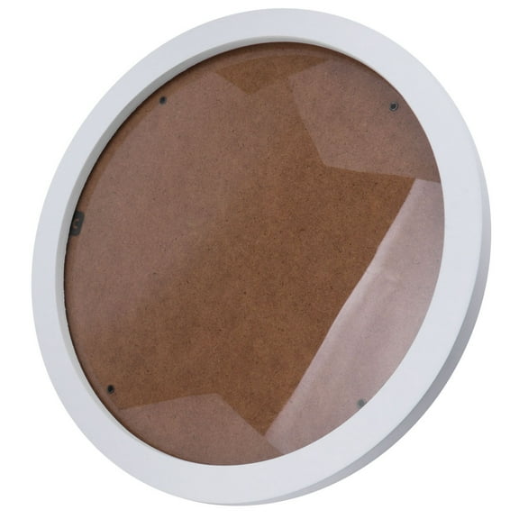 Pawsdot 1Pc Giant Round Picture Frame White Wood for Office Wall Display