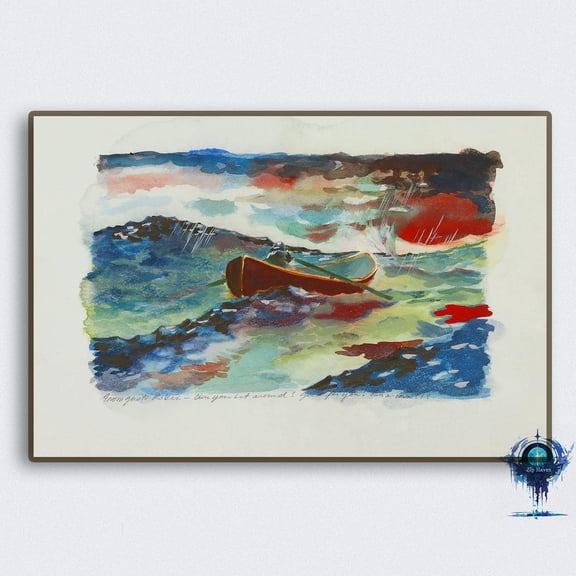 Good Will Hunting Rowboat Painting: Movie Poster Art Print UNFRAMED PAPER POSTER, Home Decor, Vintage Gift, Living Room Dercor