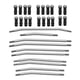 thumbnail image 1 of Ounissouiy Juego de varillas de enlace de dirección de aleación de aluminio 1/10 para pieza de coche Axial SCX10 RC, accesorios de coche RC, Kits de construcción modelo Plata 324, 1 of 6