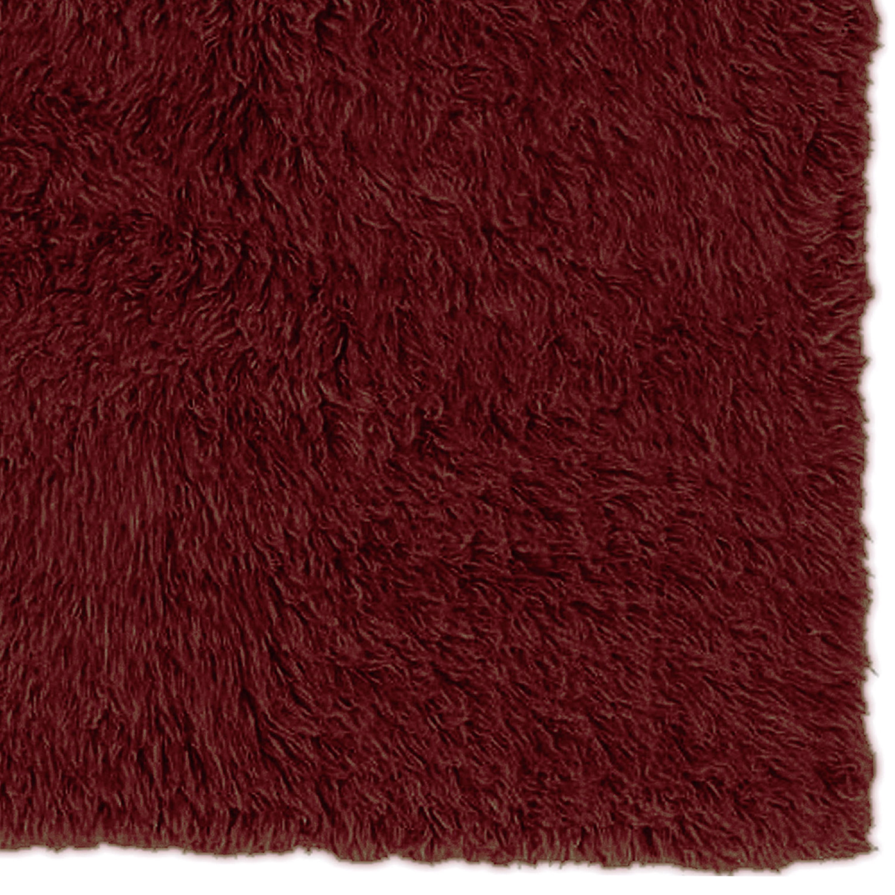 3A Flokati Rug Burgundy 9x12 Hand Woven Zealand Wool Authentic Classic Decor