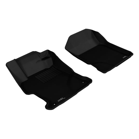 3D MAXpider Custom Fit Kagu Floor Mat (Black) Compatible with Honda Civic 2012-2013 - Front Row