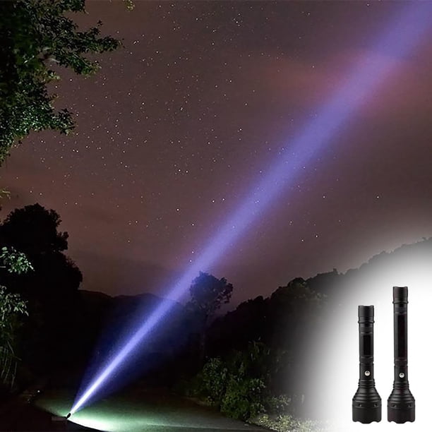 Linterna LED recargable 250000 lúmenes Súper brillante - 5 modos, luz de trabajo COB, impermeable IPX6, carga rápida USB-C, linterna de mano para acampada, caza, emergencias
