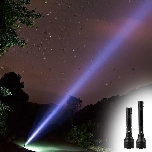 Linterna LED recargable 250000 lúmenes Súper brillante - 5 modos, luz de trabajo COB, impermeable IPX6, carga rápida USB-C, linterna de mano para acampada, caza, emergencias